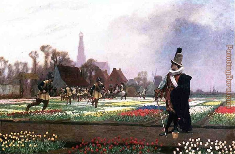 Duel among the Tulips painting - Jean-Leon Gerome Duel among the Tulips art painting